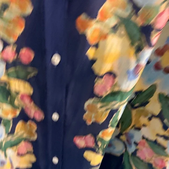 Sezane Floral Button-Up Blouse 38 - Picture 3 of 4
